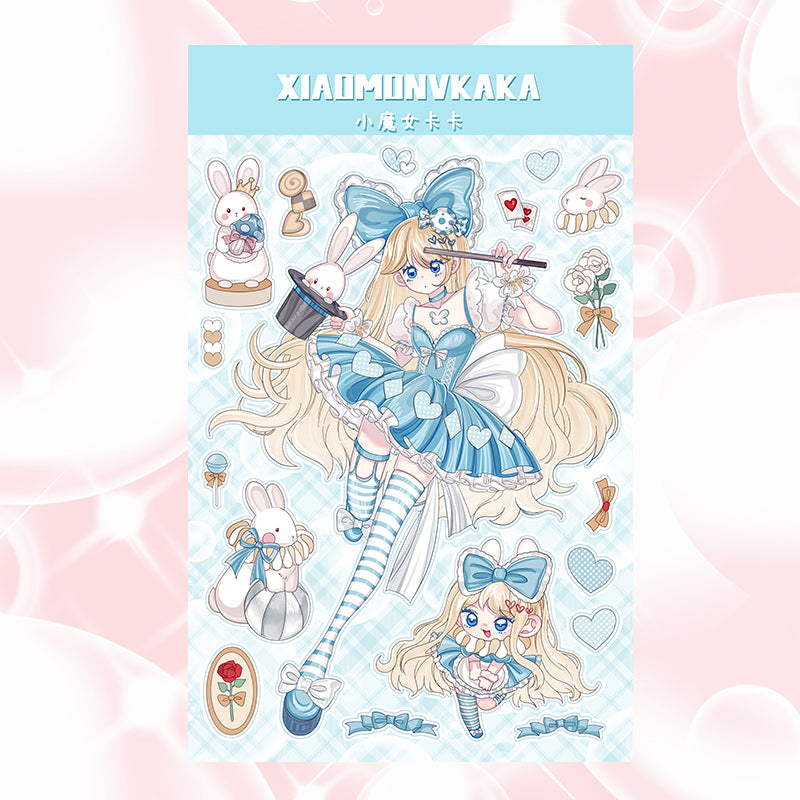 Laser Cartoon Cute Girls Character Stickers Deco DIY Phone Case Handaccount Sticker