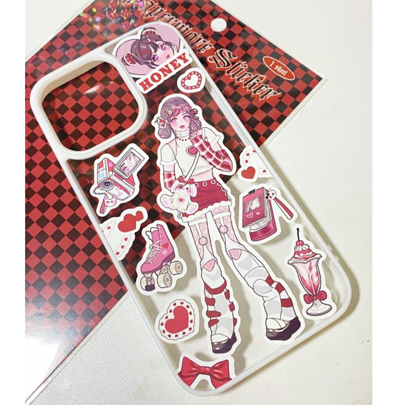 DIY Customized Phone Case Cartoon Anime Characters Stickers Design Handmade Mobile Phone Case Finished Epoxy Mobile Phone Case