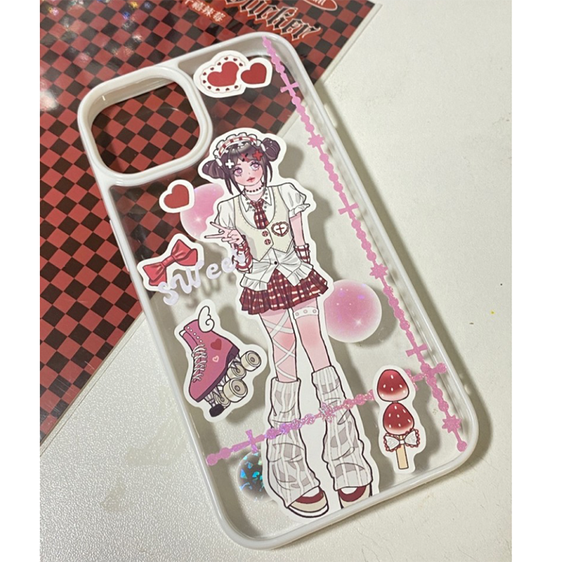 DIY Customized Phone Case Cartoon Anime Characters Stickers Design Handmade Mobile Phone Case Finished Epoxy Mobile Phone Case