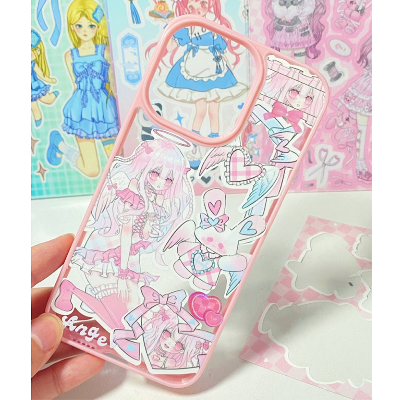 DIY Customized Phone Case Cartoon Anime Characters Stickers Design Handmade Mobile Phone Case Finished Epoxy Mobile Phone Case