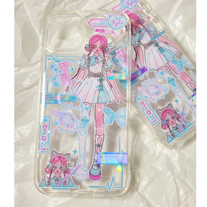 DIY Customized Phone Case Cartoon Anime Characters Stickers Design Handmade Mobile Phone Case Finished Epoxy Mobile Phone Case