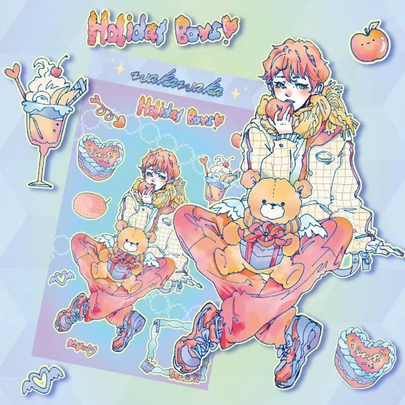 Christmas Gingerbread Girl Series Character Decorative Stickers DIY Phone Case Handbook Stickers