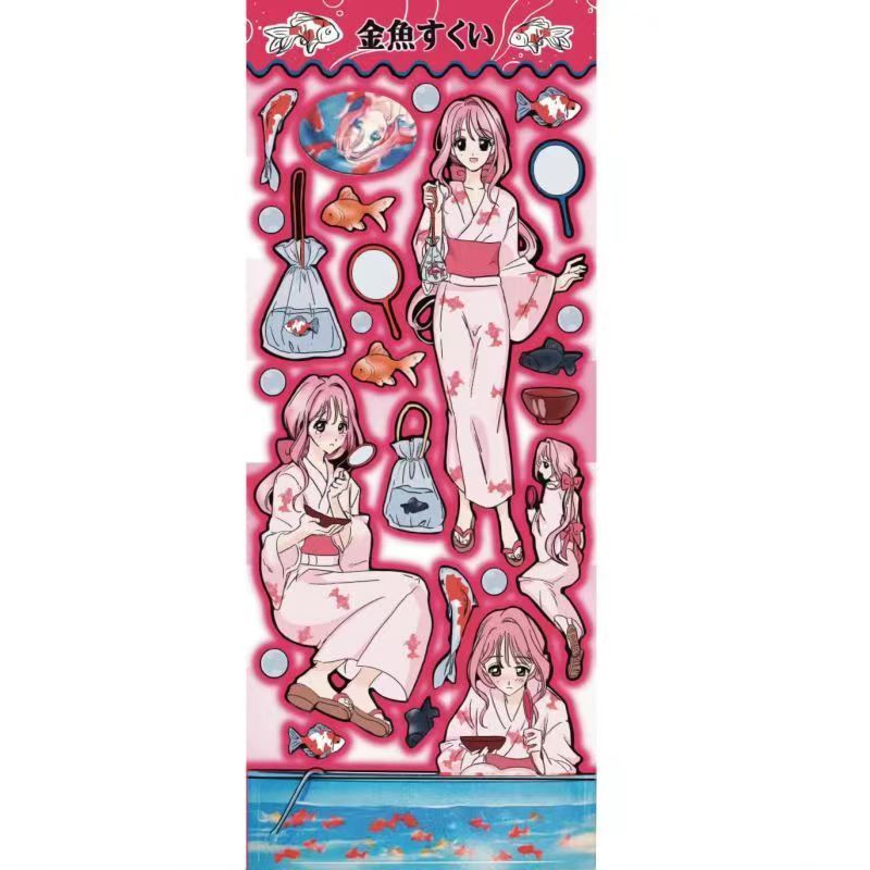 Cute Girl Sticker Phone Dialog Box DIY Keychain Hand Account Decoration Sticker Bunny Cool Girl Collection