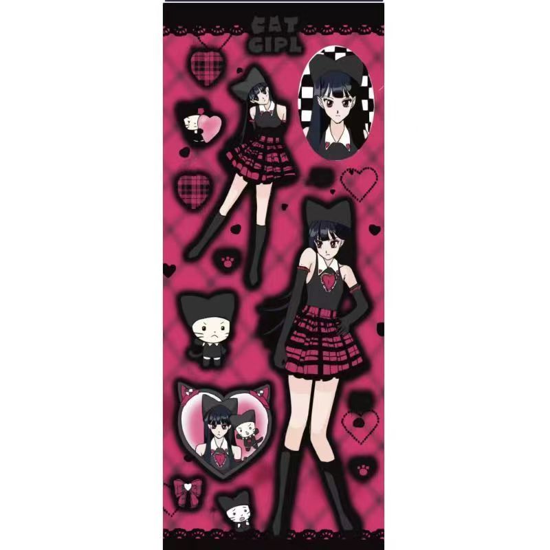 Cute Girl Sticker Phone Dialog Box DIY Keychain Hand Account Decoration Sticker Bunny Cool Girl Collection