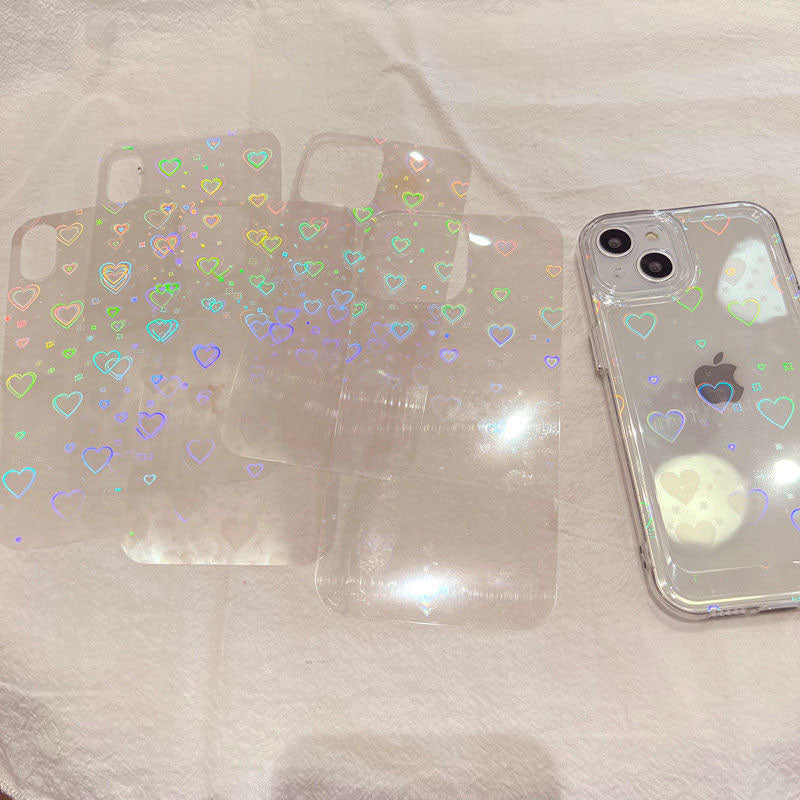 DIY Phone Case Back Card Clear Cardstock Card Membrane for iPhone Samsung Huawei etc