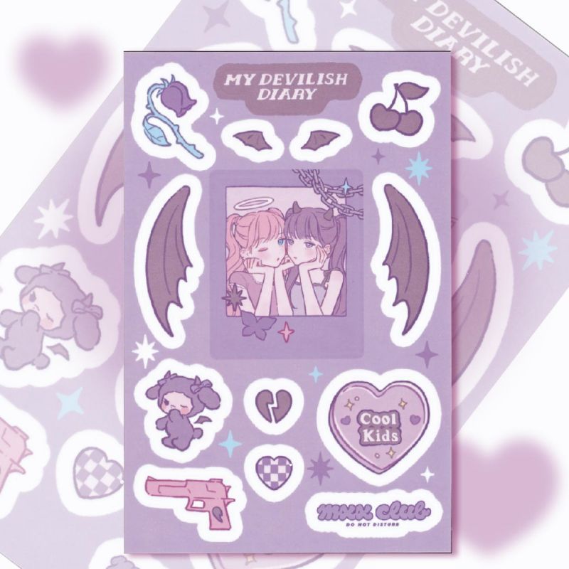 Cute Girl Series Stickers Creative Phone Case Hand Account Cute Girl Sweet Asian Style Angel Bear