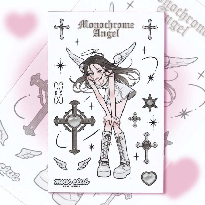 Cute Girl Series Stickers Creative Phone Case Hand Account Cute Girl Sweet Asian Style Angel Bear