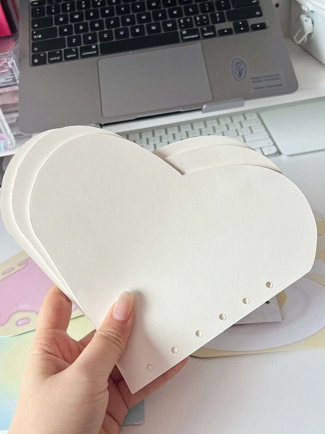 Heart Shape Notebook Binder DIY Handbook Hand Account Journal ,Available in Auguest!!