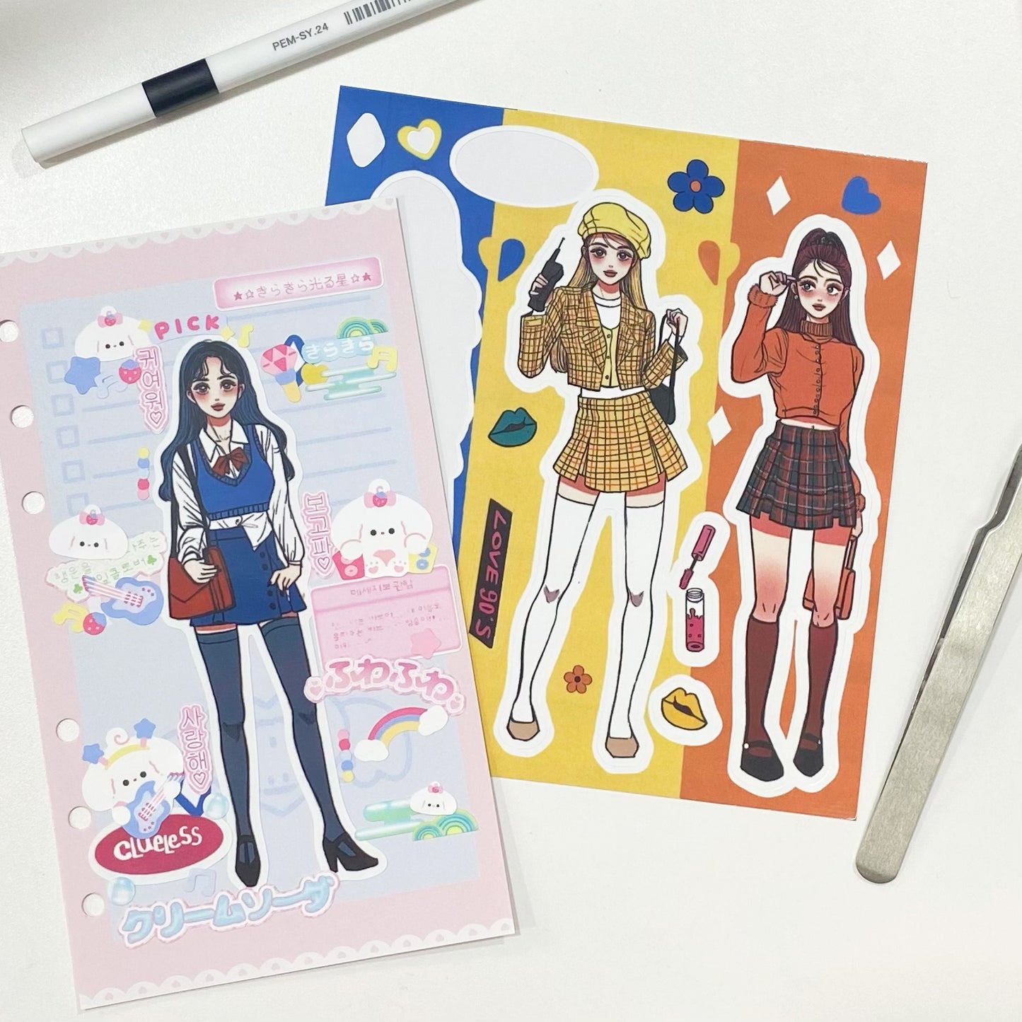 DIY Cute Painting Decoration Material Stickers Character Sticker