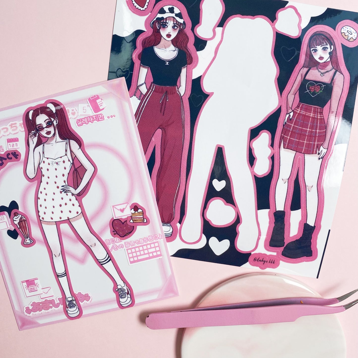 DIY Cute Painting Decoration Material Stickers Character Sticker