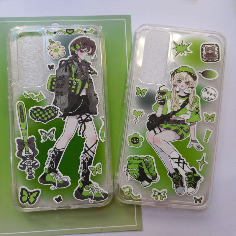 Happy Growth Series Sweet And Cool Comics Beautiful Girl Handbook DIY Material Stickers
