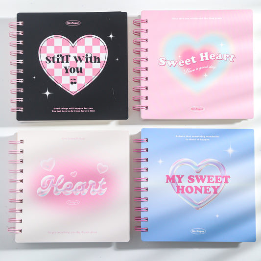 Sweetheart Series Plaid Notebook Hand Accout Summary Notebook Coil Book