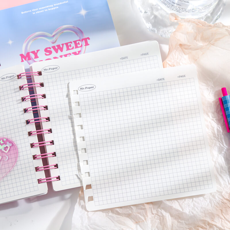 Sweetheart Series Plaid Notebook Hand Accout Summary Notebook Coil Book