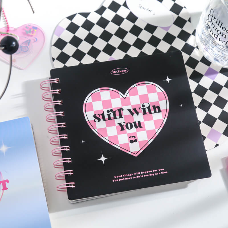 Sweetheart Series Plaid Notebook Hand Accout Summary Notebook Coil Book