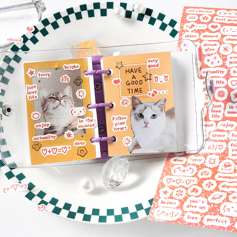 Infeel.Me English Letters Sparkling Handbook DIY Decoration Stickers