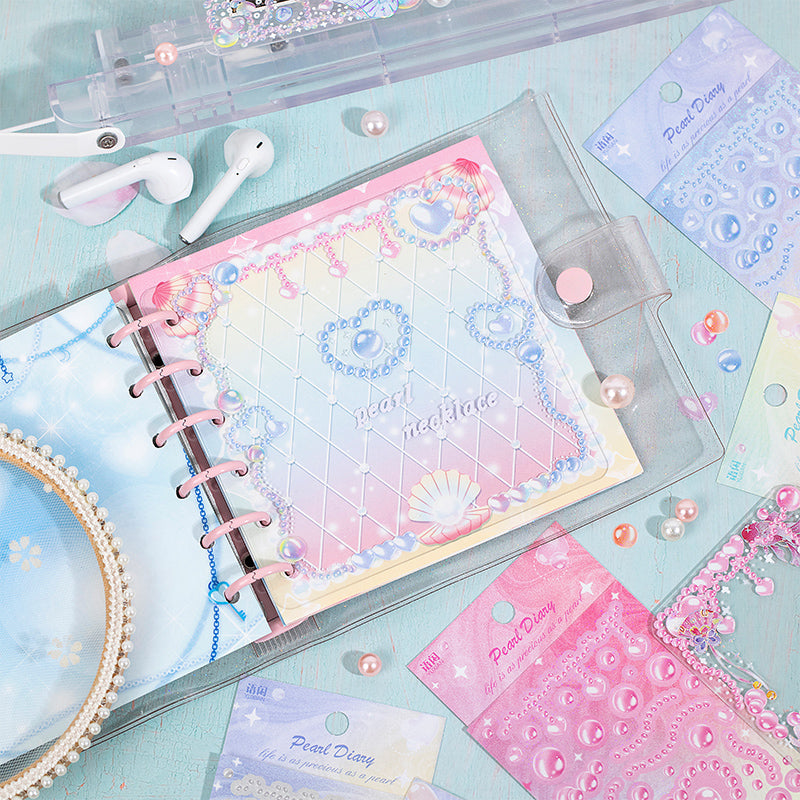 DIY Pearl Diary Goo Card Stickers Deco Hand Accout Stickers