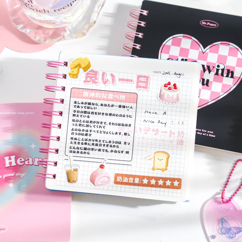 Sweetheart Series Plaid Notebook Hand Accout Summary Notebook Coil Book