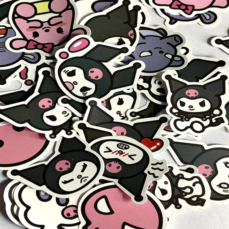 100 pcs Cartoon Domi Stickers Hand Account Mobile Phone Kuromi Melody