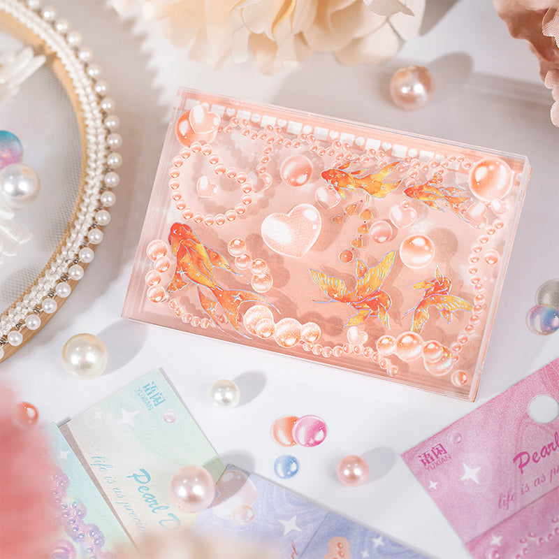 DIY Pearl Diary Goo Card Stickers Deco Hand Accout Stickers