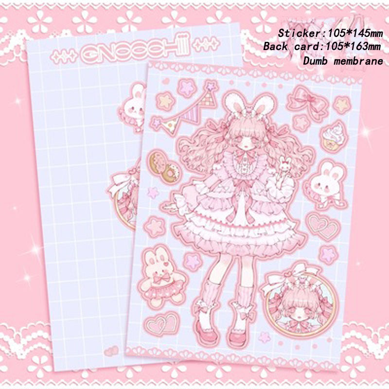 Society Ddark Sub-Sweet Characters Domi Stickers Embellished Hand Account Diy Decoration