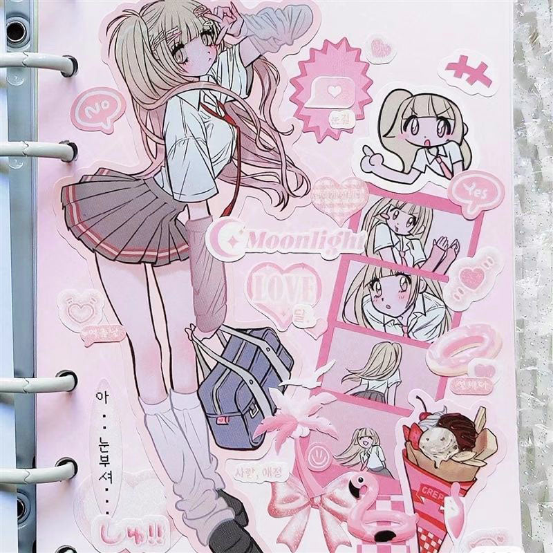 Domi Replacement Girl Stickers Character Stickers Sweet Asia hand Account DIY Decorative Material Stickers