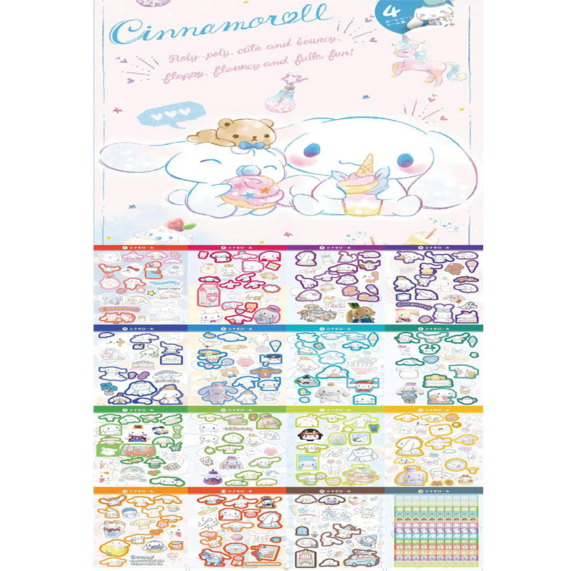 Cutting Sanrio Stickers Book Goo Card Cartoon Cute Stickers Kuromi Melody Hand Account Decoration