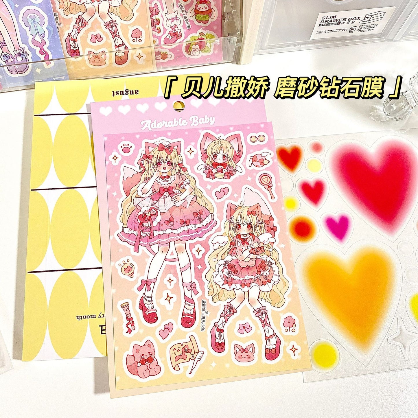 Comic Cartoon Sweet Cool Girl Diy Hand Account Stickers