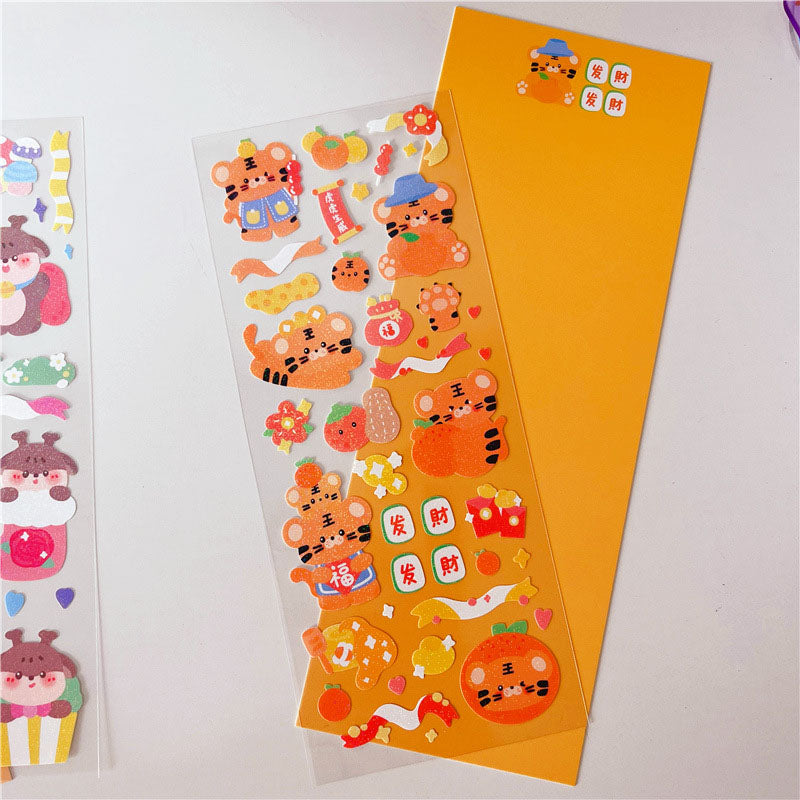 Let's Go For A Picnic Together~ Stickers DIY Hand Account Stickers Small Card Decoration Small Animal Material Stickers