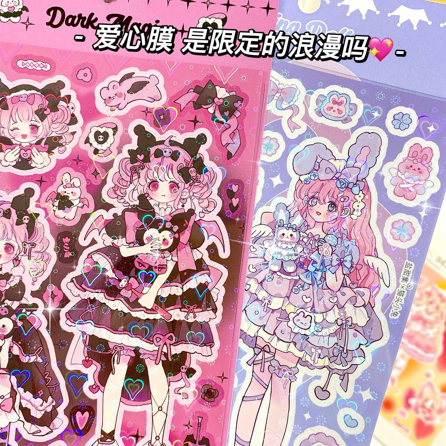 Comic Cartoon Sweet Cool Girl Diy Hand Account Stickers