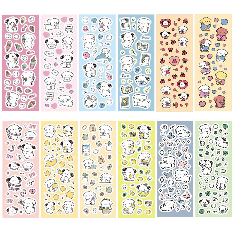 Cute Cartoon PomPom Purin Stickers Laser DIY Decorative Small Stickers Waterproof Goo Card Stickers