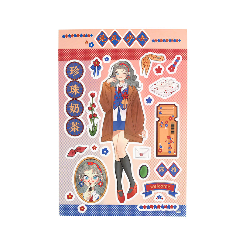 DIY Daily and Prom Character Laser Stickers Hand account Phone Case Stickers