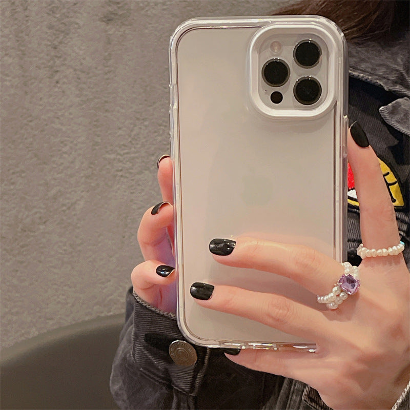 Simple Color CYontrast Color Border Suitable For iPhone12ProMax Apple 11 P hone Case XS Transparent 8Plus