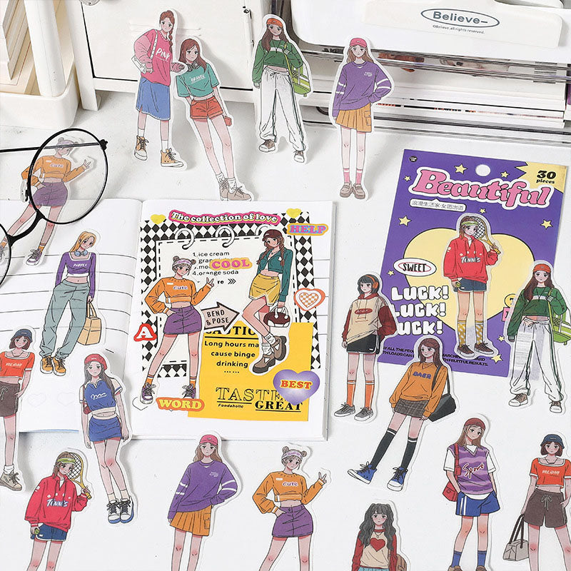 Sticker Pack Romantic Life Home Series Korean Girls Dress Up DIY Pocket Account 4 materials