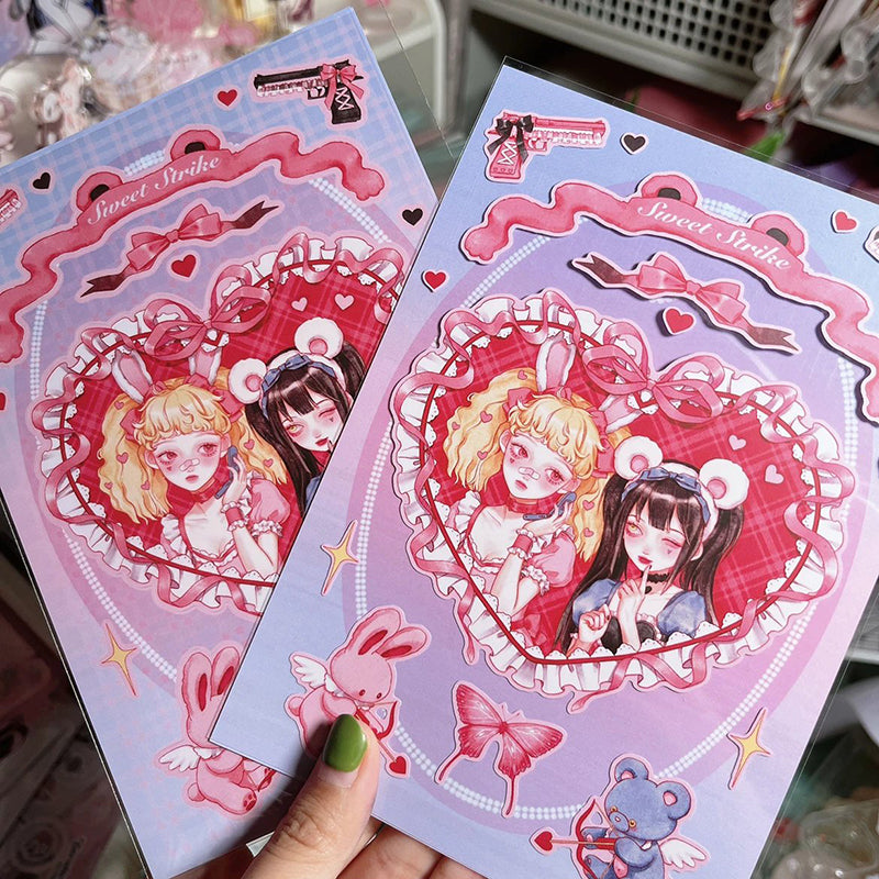 Disguised Angel Girl Stickers Goo Card Cover Hand Account Decoration Sticker