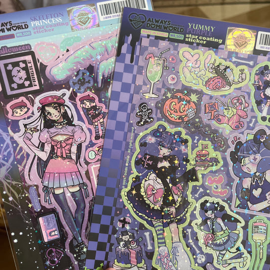 DOMI Halloween Sweet Asian Girl Decoration Stickers Hand Account Phone Case Stickers Genuine Purchase