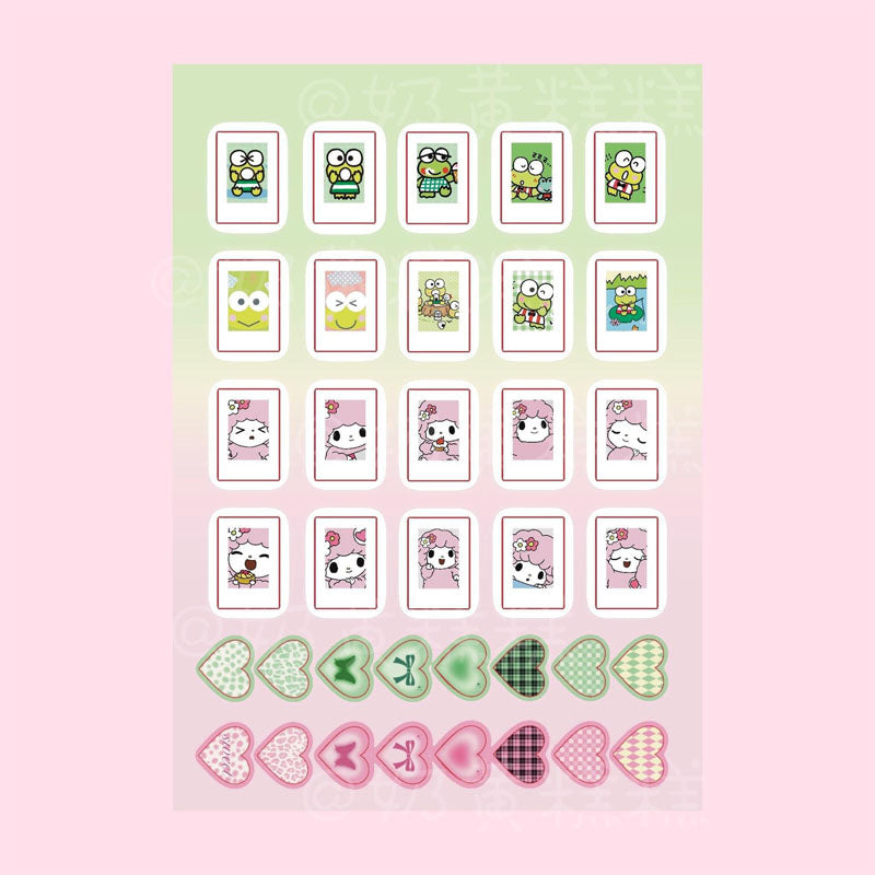 Sanrio Goo Card Sticker Kulomi Melody Decoration Phone Case Hand Account Material Sticker