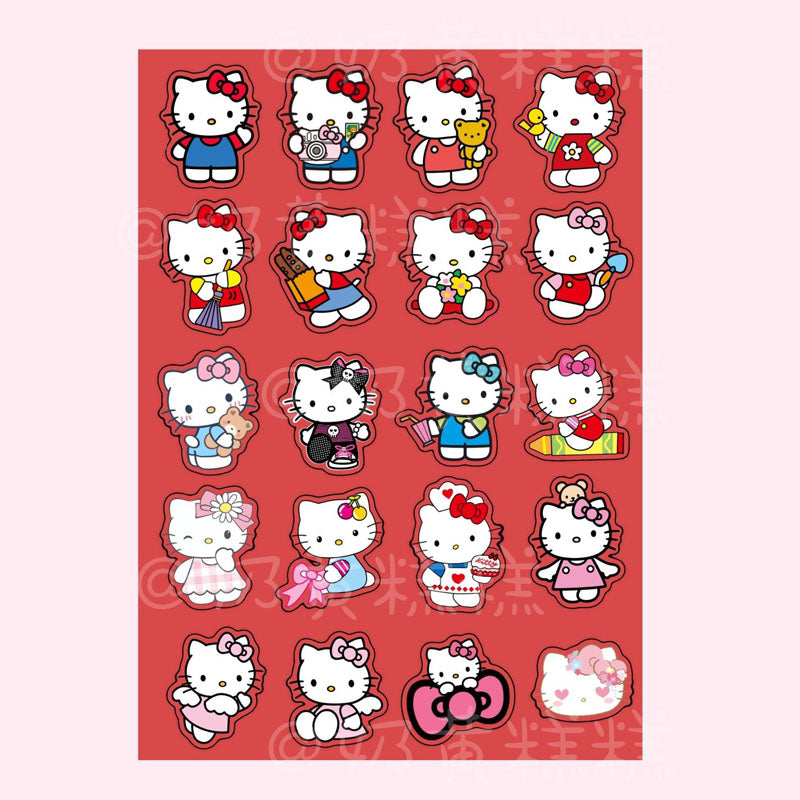 Sanrio Goo Card Sticker Kulomi Melody Decoration Phone Case Hand Account Material Sticker