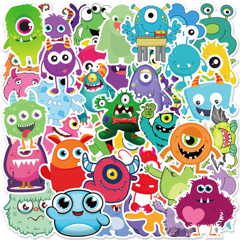 50pcs Cartoon DIY Notebook Water Cup phone Case Graffiti Decorative Stickers Notebook Hand Account Stickers