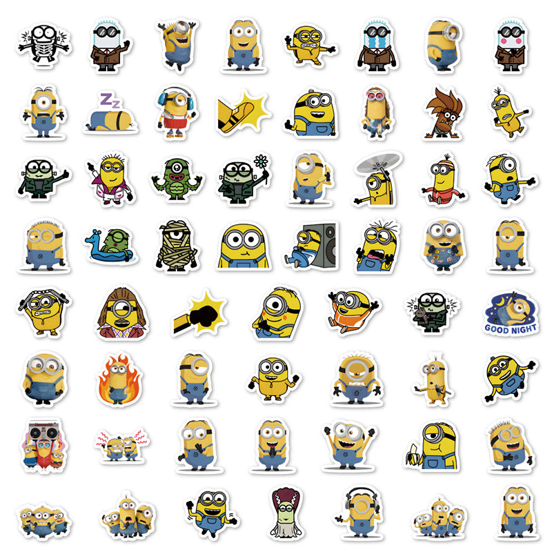60PCS Minions Stickers Cartoon Despicable Me Stickers Waterproof DIY Stickers