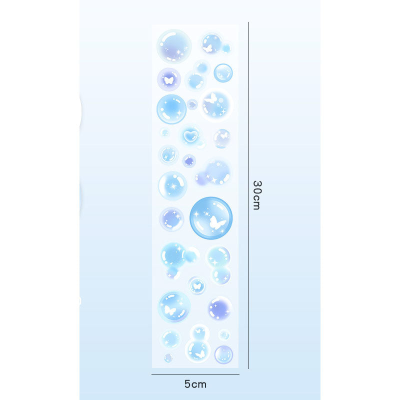 Laser Dream Bubble Sticker Glue Dot hand Account DIY Decoration Material Sticker Girl Heart Bubble Sticker