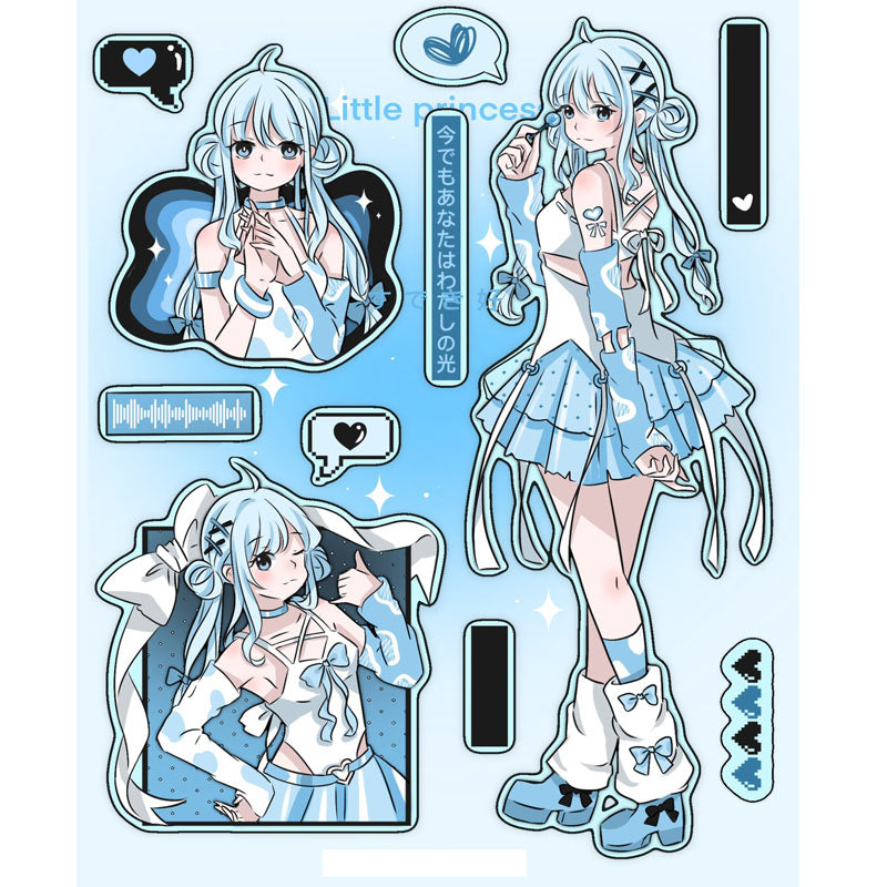 Black-Skinned Hot Girl Goo Card Small Card Character Stickers Hand Account Phone Case DIY Stickers