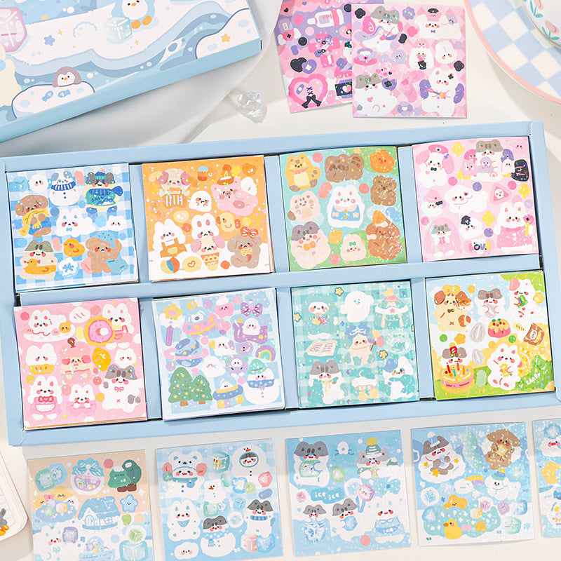 Goo Card Sticker Gift Box Cute Cartoon Decorative Sticker