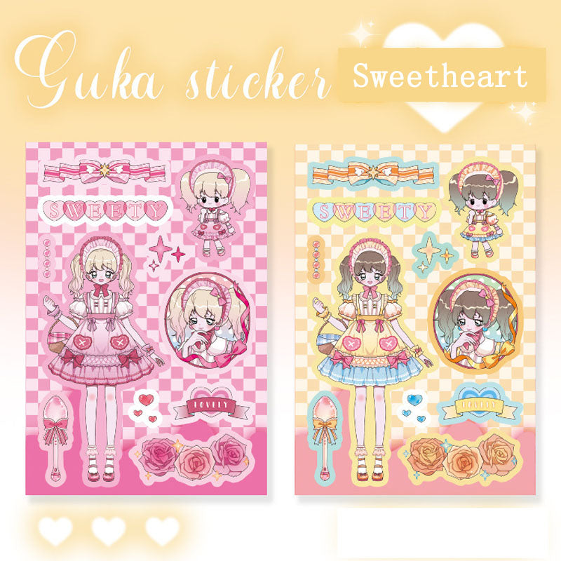 Character Stickers Dorothy Heart Wave Series Cartoon Cute Girl Phone Case Keychain Plate Material Decorative Stickers