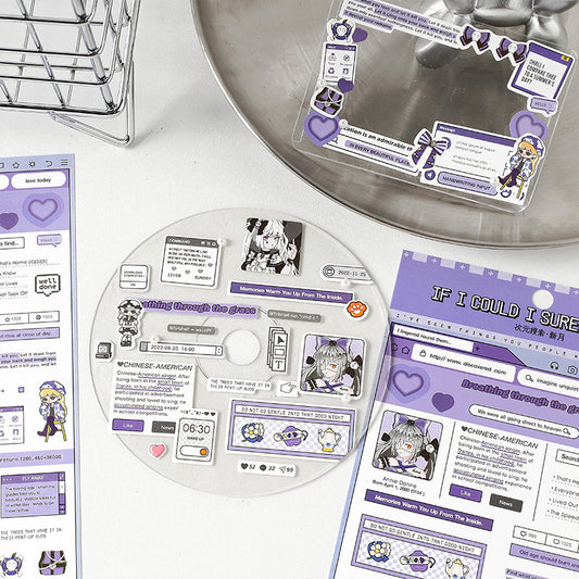 Infeel.Me Goo Card Stickers Dimensional Search Series Cartoon Creative Handbook DIY Decoration Material Stickers