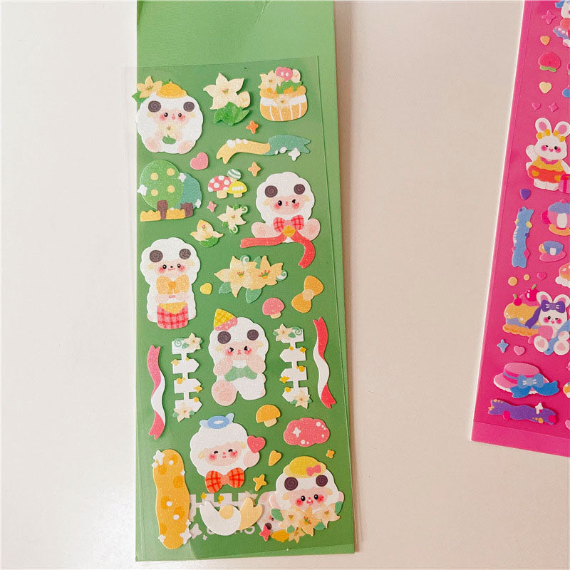 Let's Go For A Picnic Together~ Stickers DIY Hand Account Stickers Small Card Decoration Small Animal Material Stickers