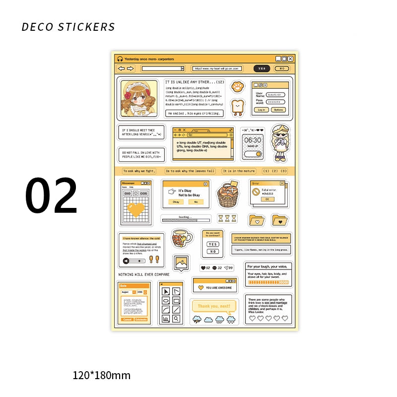 Infeel.Me Goo Card Stickers Dimensional Search Series Cartoon Creative Handbook DIY Decoration Material Stickers
