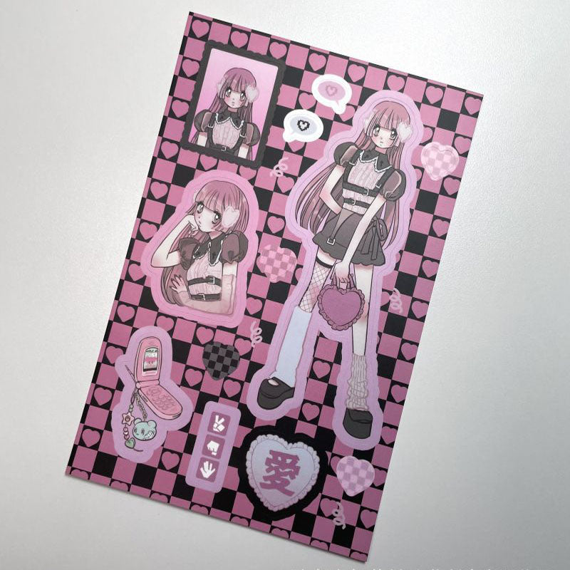 Creative Domi Stickers Girl Character Stickers Maid DIY Hand Account Phone Case Decorative Stickers
