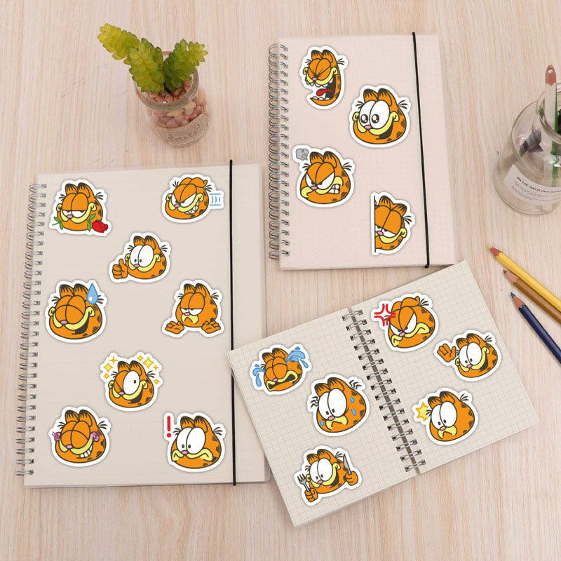 40pcs Garfield Cute Cartoon Stationery Mobile Phone Case Water Cup Waterproof Decorative Stickers Hand Account Mobile Phone Case Stickers