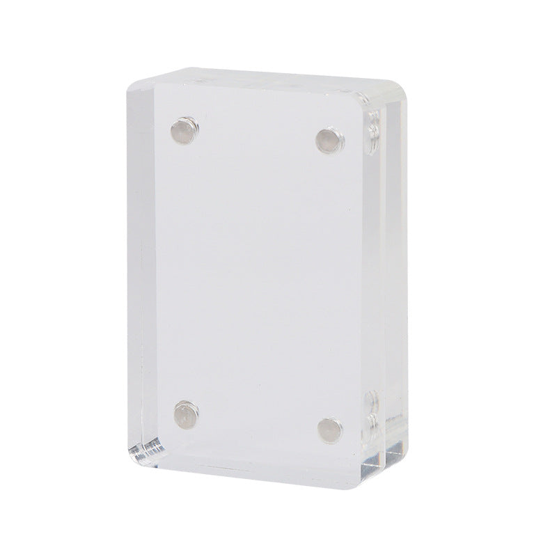 DIY Transparent Acrylic Toploader Magnetic Photo Frame Card Brick Sticker Square Goo Card Bricks