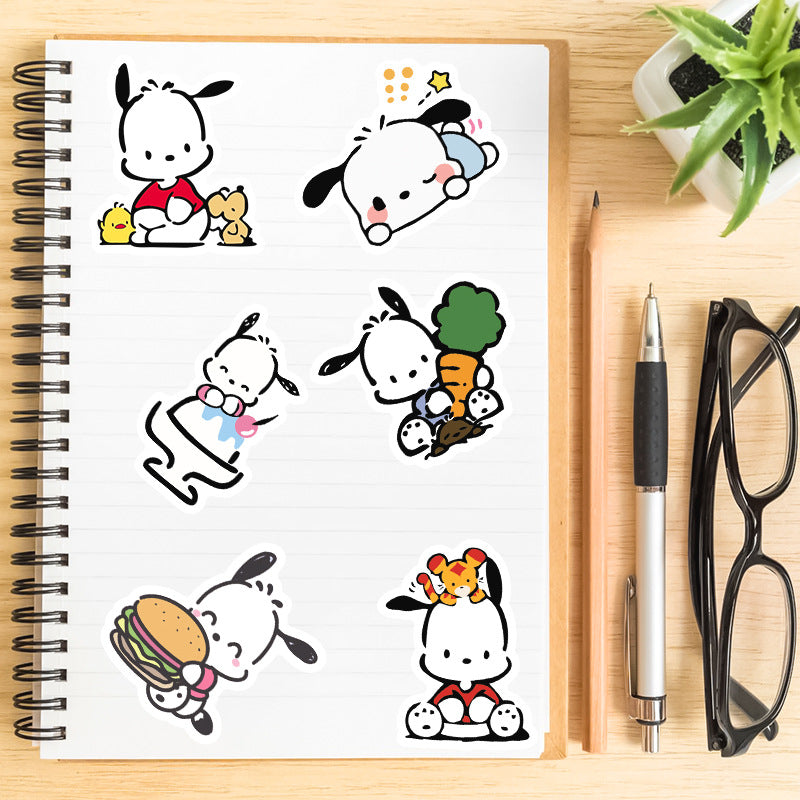 50pcs Pochacco Sticker Water Cup Notebook Hand Account Water Cup Waterproof Student Stationery Decoration Graffiti Sticker